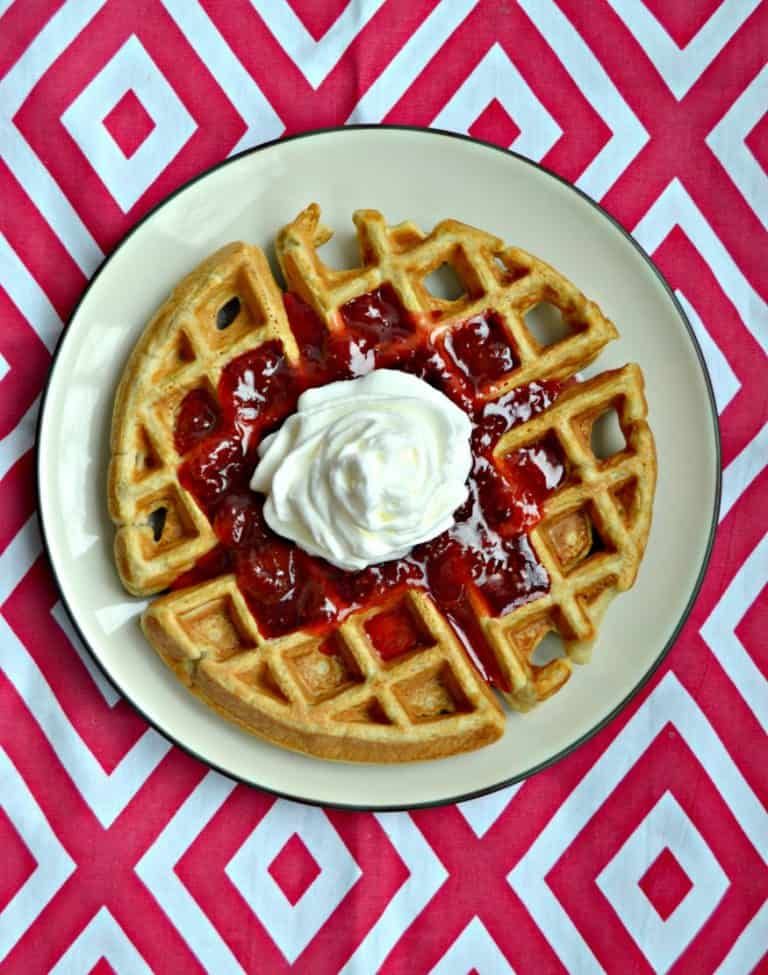 Cherry Sauce Waffle