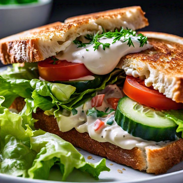 Cream Cheese, Cucumber, Cheese & Tomato