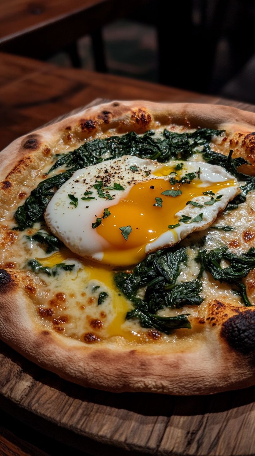 Egg Florentine Pizza