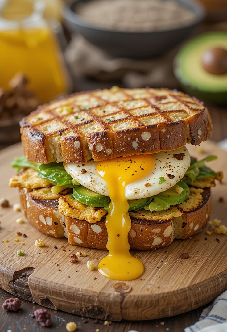 Fried Egg & Avocado Sandwhich