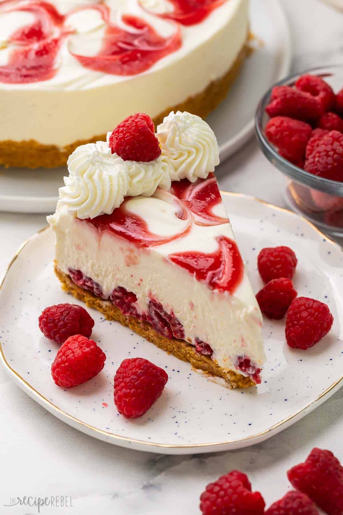 Raspberry White Chocolate Cheesecake