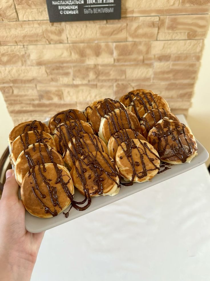 Vegan MIni Pancakes - Chocolate Sauce