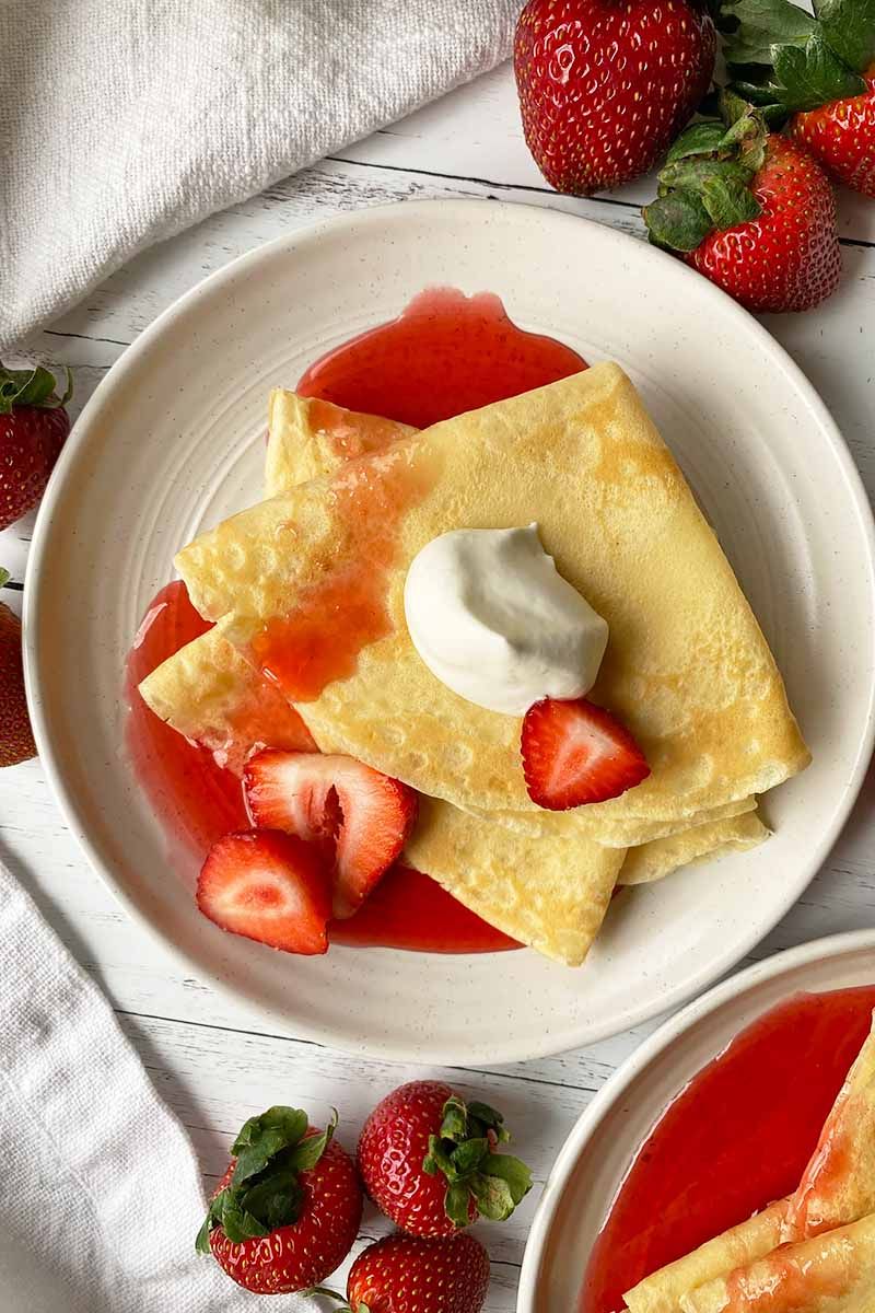 Vegan & Gluten Free Strawberry Sauce Crepe