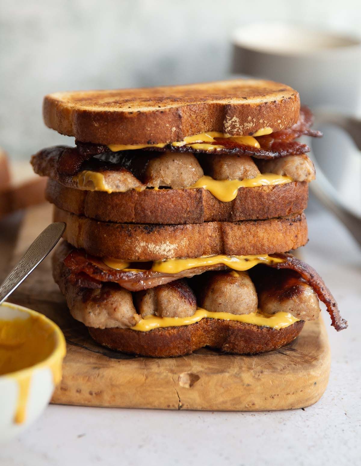 Sausage , Turkey Bacon & Egg sandwhich
