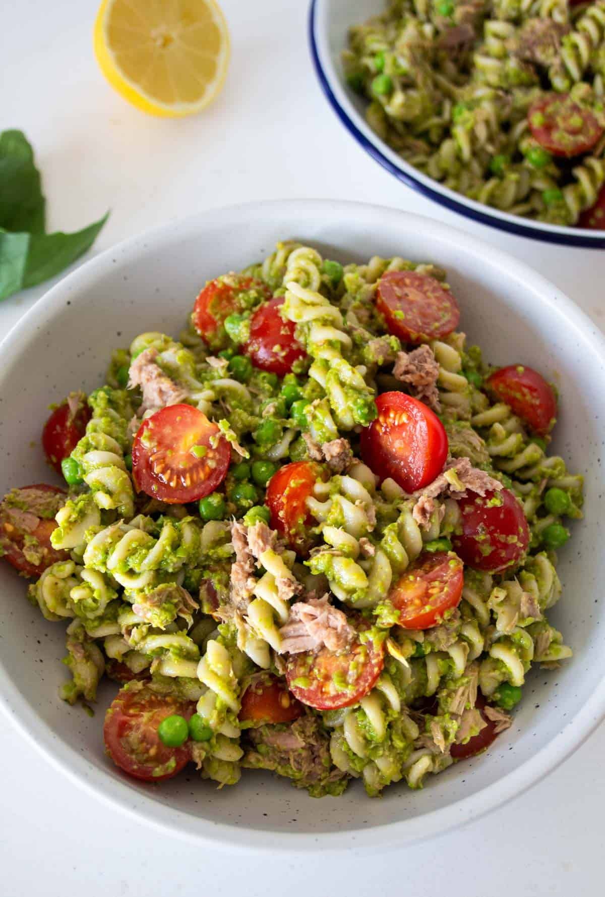 Tuna Pesto Pasta Salad
