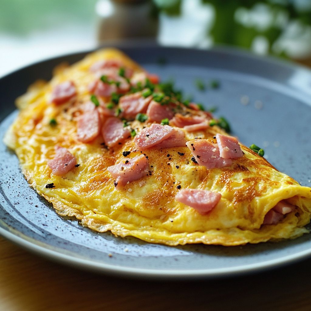 Turkey Ham & Cheese Omelette